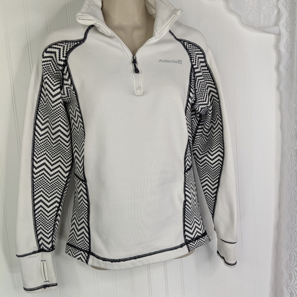 AVALANCHE Quarter Zip Fleece Lined Pullover Sz S - Picture 3 of 12